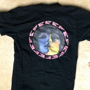 Supreme black tee - t-shirt medium